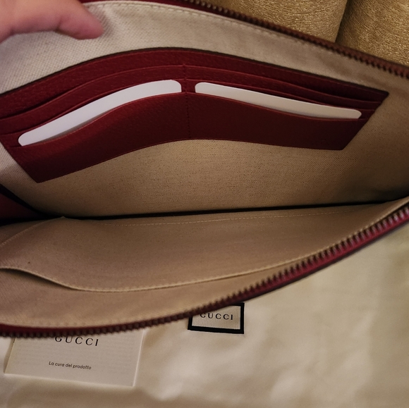 Gucci Baiadera Striped Canvas Clutch Wristlet 625602 - Picture 3 of 8